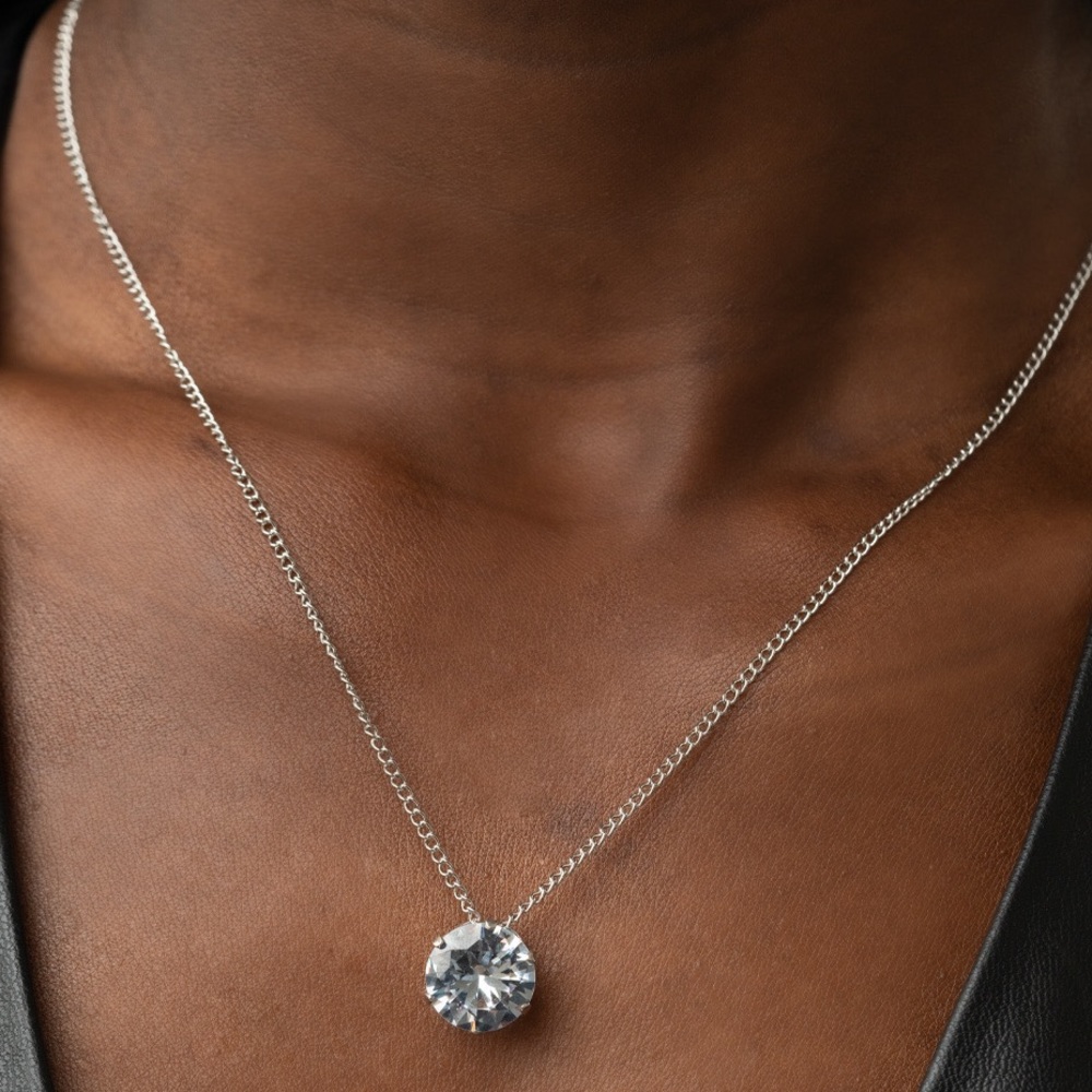 What A Gem - White Necklace